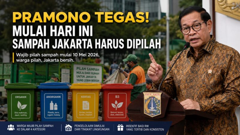 Ilustrasi: Mulai hari ini, warga Jakarta diwajibkan memilah sampah rumah tangga dalam empat kategori sebagai bagian dari program baru Pemprov DKI Jakarta. Kebijakan yang ditegaskan Gubernur Pramono Anung ini diharapkan menjadi langkah nyata mengurangi beban sampah ibu kota dan membangun budaya pengelolaan sampah dari tingkat rumah tangga.
