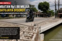 Jembatan Segaran–Pulo Putri di Batujaya disorot publik setelah muncul dugaan perbedaan spesifikasi konstruksi dengan dokumen proyek senilai Rp1,98 miliar. Audit teknis didorong untuk memastikan kualitas dan akuntabilitas anggaran.