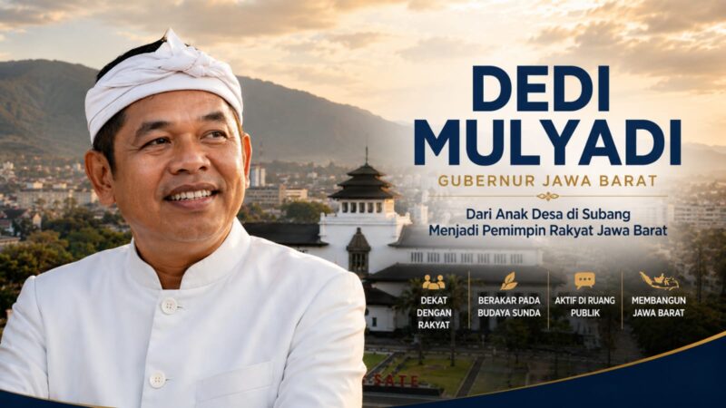 Dedi Mulyadi — Dari Anak Desa Menjadi Pemimpin Jawa Barat.
Dekat dengan rakyat, kuat pada budaya, dan dikenal dengan kepemimpinan yang khas.