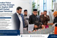 Wakil Menteri Ketenagakerjaan Afriansyah Noor meninjau kegiatan inovasi dan pengembangan talenta muda dalam agenda Examination Authority (EXOT) 2026 di SMP–SMA Al-Wildan Islamic School Jakarta, Minggu (10/5/2026).