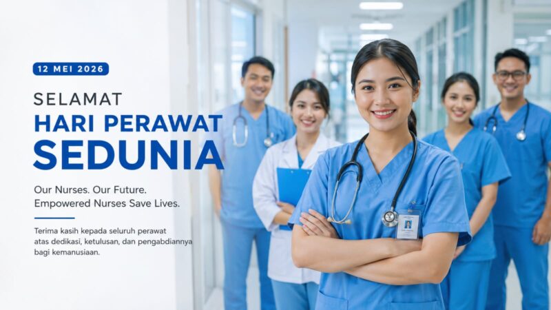 Selamat Hari Perawat Sedunia 12 Mei 2026.
Terima kasih atas dedikasi, kepedulian, dan pengabdian tanpa batas bagi kemanusiaan. 