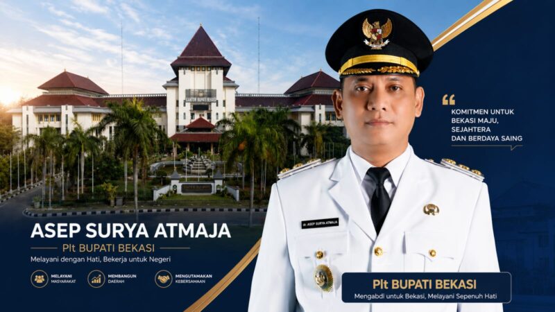Asep Surya Atmaja, sosok dokter yang kini dipercaya memimpin Kabupaten Bekasi sebagai Plt Bupati. Dari dunia kesehatan hingga pemerintahan, ia dikenal aktif mendorong pelayanan publik dan pembangunan daerah.
