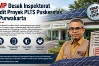 KMP mendesak Inspektorat Daerah Kabupaten Purwakarta melakukan audit substantif terhadap proyek PLTS di sejumlah puskesmas.