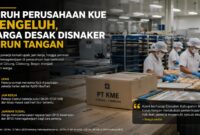 Buruh perusahaan kue di wilayah Ciriung, Cibinong, mengeluhkan persoalan upah, jam kerja, hingga jaminan sosial ketenagakerjaan.