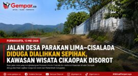 Diduga terjadi pengalihan ruas Jalan Desa Parakan Lima–Cisalada yang melintasi Kawasan Wisata Cikaopak tanpa prosedur perizinan resmi.