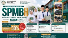 SPMB Pesantren Tahfidzul Quran Al Fikri 2026/2027 Resmi Dibuka.
Wujudkan pendidikan terbaik untuk putra-putri tercinta bersama Pesantren Tahfidzul Quran Al Fikri, Kutawaluya – Karawang. 