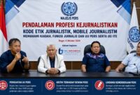 Majelis Pers dan FWJ Indonesia soroti melemahnya fungsi UU Pers serta dorong perlindungan kemerdekaan jurnalistik dari intimidasi dan kriminalisasi.