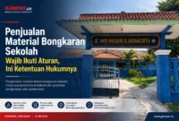 Caption:
Dugaan penjualan material bekas bongkaran revitalisasi SMP Negeri 2 Jayakerta menjadi sorotan publik. Pengelolaan aset hasil pembongkaran bangunan sekolah pemerintah wajib mengikuti prosedur dan ketentuan hukum yang berlaku.