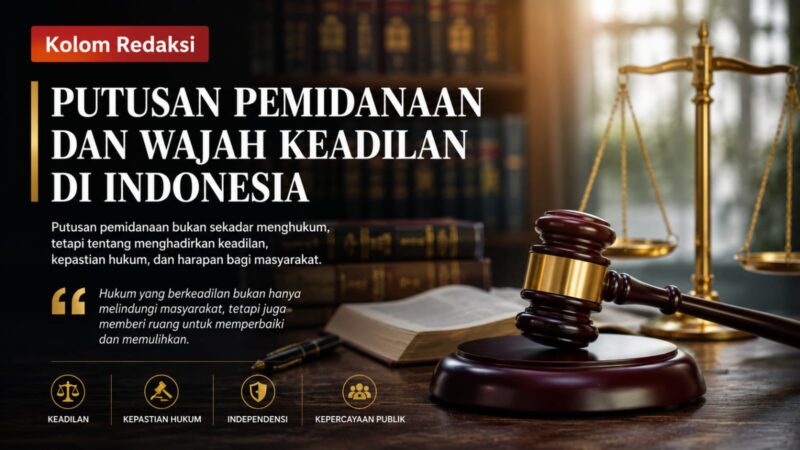 Putusan pemidanaan bukan sekadar menjatuhkan hukuman, tetapi mencerminkan wajah keadilan, kepastian hukum, dan kepercayaan publik terhadap sistem peradilan di Indonesia. 
