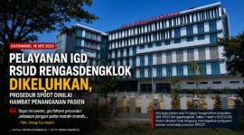 Pelayanan IGD RSUD Rengasdengklok kembali menjadi sorotan publik. Keluarga pasien asal Tirtajaya mengeluhkan pelayanan yang dinilai terkendala prosedur SPGDT saat membawa pasien untuk mendapatkan penanganan medis darurat, Sabtu malam (16/5/2026).