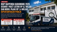 RUP Bapenda Karawang 2026 menjadi sorotan setelah muncul paket Belanja Tagihan Listrik senilai Rp9,2 miliar dan pengadaan Mobil Pelayanan Pajak Daerah Rp1,4 miliar. Selain itu, puluhan paket dengan nomenklatur serupa diduga terfragmentasi dalam pengadaan rutin operasional.