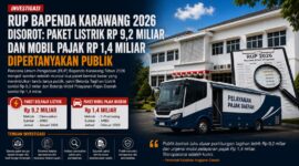 RUP Bapenda Karawang 2026 menjadi sorotan setelah muncul paket Belanja Tagihan Listrik senilai Rp9,2 miliar dan pengadaan Mobil Pelayanan Pajak Daerah Rp1,4 miliar. Selain itu, puluhan paket dengan nomenklatur serupa diduga terfragmentasi dalam pengadaan rutin operasional. (Ilustrasi Foto  Gempar.co)