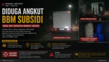 Sebuah mobil box diduga mengangkut BBM subsidi jenis solar dan bensin menggunakan jerigen berkapasitas besar. Aktivitas pemuatan terpantau di kawasan Pasar Karangjati menuju Desa Labanjaya, Kecamatan Pedes, Sabtu malam (16/5/2026).