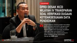 Komisi IV DPRD Karawang mendesak KCD Wilayah IV Jawa Barat segera membuka hasil verifikasi dugaan ketidaksesuaian data pendidikan di salah satu SMK swasta di Karawang. Keterbukaan informasi dinilai penting agar polemik yang berkembang tidak menimbulkan spekulasi di tengah masyarakat.