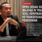 Komisi IV DPRD Karawang mendesak KCD Wilayah IV Jawa Barat segera membuka hasil verifikasi dugaan ketidaksesuaian data pendidikan di salah satu SMK swasta di Karawang. Keterbukaan informasi dinilai penting agar polemik yang berkembang tidak menimbulkan spekulasi di tengah masyarakat.