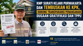 KMP resmi surati Kejari Purwakarta dan tembuskan ke KPK, dorong transparansi penanganan dugaan gratifikasi dan TPPU. Pengawasan publik disebut sebagai bagian dari upaya menjaga integritas penegakan hukum yang objektif dan akuntabel.