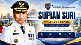 “Dari pengabdian panjang di birokrasi menuju kepemimpinan untuk perubahan.
Supian Suri hadir membawa semangat pelayanan publik, pembangunan berkelanjutan, dan tata kelola pemerintahan yang lebih responsif demi Depok yang maju, nyaman, dan sejahtera.”
