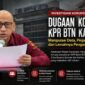 Dugaan korupsi KPR BTN Karawang memasuki babak serius. Kejaksaan Negeri Karawang mengusut dugaan manipulasi data, praktik pinjam nama, hingga lemahnya pengawasan perbankan dalam penyaluran kredit perumahan.