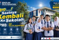 Pendaftaran SPMB SMP Pelita Nusantara Tahun Ajaran 2026 Resmi Dibuka!
Saatnya memberikan pendidikan terbaik untuk putra-putri tercinta tanpa khawatir biaya mahal. SMP Pelita Nusantara hadir dengan program sekolah berkualitas, religius, modern, dan terjangkau untuk masyarakat.