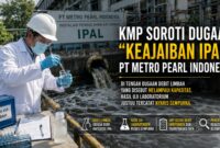 KMP soroti dugaan “keajaiban IPAL” PT Metro Pearl Indonesia.
Di tengah dugaan debit limbah yang disebut melampaui kapasitas, hasil uji laboratorium justru tercatat nyaris sempurna.