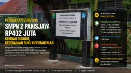 Pengadaan buku BOS SMPN 2 Pakisjaya senilai Rp402 juta kembali menjadi sorotan. Publik mempertanyakan jumlah buku yang dibeli, harga satuan pengadaan, hingga keberadaan fisik buku hasil pembelian Dana BOS Tahun 2025.