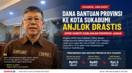 DPRD Kota Sukabumi menyoroti penurunan drastis dana bantuan Pemerintah Provinsi Jawa Barat yang disebut turun dari sekitar Rp80 miliar menjadi Rp1,5 miliar. Legislator meminta adanya evaluasi kebijakan anggaran agar pembangunan daerah serta kebutuhan dasar masyarakat tetap menjadi prioritas.