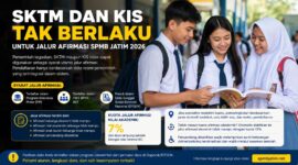 SPMB Jatim 2026 membawa perubahan penting pada jalur afirmasi. SKTM dan KIS kini tidak lagi menjadi syarat utama penerimaan SMA/SMK. Pemerintah menegaskan, seleksi hanya menggunakan data resmi yang terintegrasi dalam sistem seperti PIP, PKH, BPNT, BST, dan DTSEN.