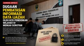 Dugaan pembatasan akses informasi terkait data ijazah siswa oleh KCD Pendidikan Wilayah IV Jawa Barat menuai sorotan. Sejumlah kepala sekolah swasta di Karawang mengaku diminta tidak memberikan data kepada wartawan tanpa izin tertentu. 