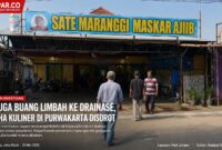 Tim investigasi menemukan dugaan pembuangan limbah cair langsung ke saluran drainase tanpa proses pengolahan di salah satu usaha kuliner di Purwakarta. Warga mengaku khawatir terhadap dampak pencemaran lingkungan dan gangguan sanitasi di sekitar lokasi.