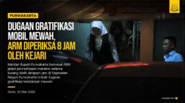 Pemeriksaan maraton selama delapan jam terhadap mantan Bupati Purwakarta berinisial ARM kembali menguatkan sorotan publik terhadap penanganan dugaan gratifikasi kendaraan mewah oleh Kejari Purwakarta. Hingga kini, proses penyidikan masih terus bergulir.