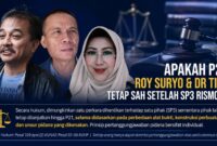 Polemik SP3 Rismon Sianipar dan status P21 Roy Suryo serta dr Tifa memunculkan pertanyaan besar di tengah publik: apakah satu rangkaian perkara bisa dihentikan terhadap satu pihak namun tetap berlanjut terhadap pihak lain?