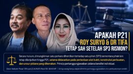 Polemik SP3 Rismon Sianipar dan status P21 Roy Suryo serta dr Tifa memunculkan pertanyaan besar di tengah publik: apakah satu rangkaian perkara bisa dihentikan terhadap satu pihak namun tetap berlanjut terhadap pihak lain?