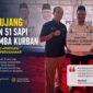 PT Pupuk Kujang menyalurkan 51 ekor sapi dan 3 ekor domba kurban kepada masyarakat dan instansi pemerintahan di Karawang dalam rangka Iduladha 1447 H.