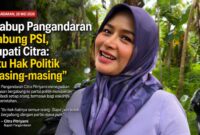 Bupati Pangandaran Citra Pitriyami menanggapi santai kabar Wakil Bupati Ino Darsono yang resmi bergabung dengan PSI usai bertemu Presiden ke-7 RI Joko Widodo di Solo. Hubungan pemerintahan disebut tetap berjalan harmonis.