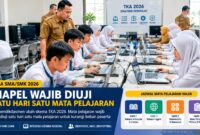 Pelaksanaan Tes Kemampuan Akademik (TKA) SMA/SMK 2026 akan berlangsung dengan skema baru. Kemendikdasmen resmi menerapkan sistem satu hari satu mata pelajaran wajib guna mengurangi beban peserta dan meningkatkan fokus saat ujian berlangsung.