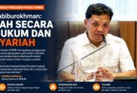 Ketua Komisi III DPR RI, Habiburokhman, menegaskan penggunaan APBN untuk pengadaan sapi kurban Presiden Prabowo melalui skema Bantuan Presiden dinilai sah secara hukum maupun syariah.