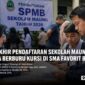 Hari terakhir pendaftaran Program Sekolah Maung di Jawa Barat diserbu para orang tua yang berburu peluang terbaik bagi putra-putrinya masuk SMA negeri favorit.