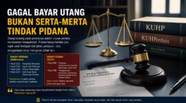 Utang yang tidak terbayar belum tentu merupakan tindak pidana. Hukum membedakan secara tegas antara wanprestasi dalam perjanjian perdata dan perbuatan pidana yang mengandung unsur penipuan atau penggelapan. (Ilustrasi/GEMPAR.CO)