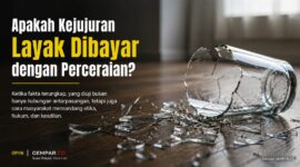 Pecahan gelas menjadi metafora rapuhnya kepercayaan dalam sebuah hubungan. Opini ini mengulas bagaimana kejujuran, masa lalu, dan tuntutan moral dapat berhadapan dengan prinsip-prinsip hukum dan keadilan. (Ilustrasi: GEMPAR.CO)