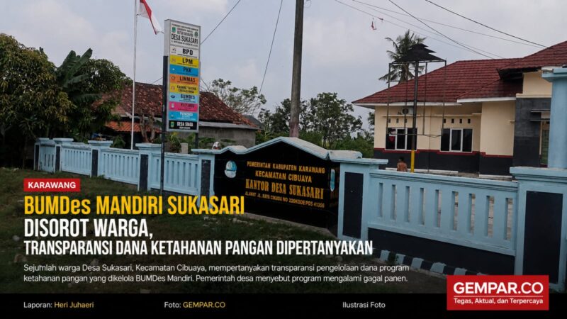 Pengelolaan BUMDes Mandiri Sukasari menjadi sorotan warga setelah muncul pertanyaan mengenai transparansi penggunaan dana program ketahanan pangan tahun 2025 senilai Rp208,6 juta.