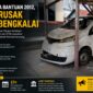 Mobil operasional Desa Sukasari, Kecamatan Cibuaya, Kabupaten Karawang, tampak rusak berat dan tidak lagi beroperasi.