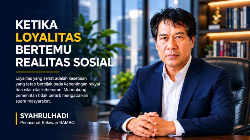 Loyalitas yang sehat adalah kesetiaan yang tetap berpijak pada kepentingan rakyat dan nilai-nilai kebenaran. Dukungan kepada pemerintah harus berjalan seiring dengan keberpihakan kepada suara masyarakat.