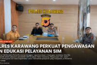 Polres Karawang bersama Divisi Humas Polri menggelar rapat koordinasi virtual guna membahas pelayanan penerbitan Surat Izin Mengemudi (SIM) di Satpas Polres Karawang.