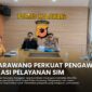 Polres Karawang bersama Divisi Humas Polri menggelar rapat koordinasi virtual guna membahas pelayanan penerbitan Surat Izin Mengemudi (SIM) di Satpas Polres Karawang.
