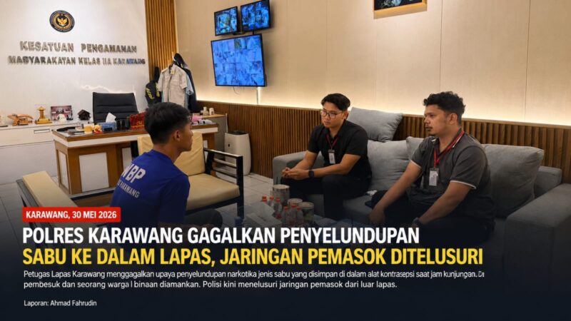 Satres Narkoba Polres Karawang kini mendalami keterlibatan para pihak yang terlibat, termasuk menelusuri jaringan pemasok dari luar lapas. Polisi menegaskan tidak akan memberi ruang bagi peredaran narkotika, termasuk yang menyasar lingkungan lembaga pemasyarakatan.