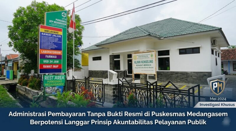 Puskesmas Medangasem, Kecamatan Jayakerta, Kabupaten Karawang, menyampaikan permohonan maaf kepada masyarakat atas keluhan terkait pelayanan administrasi dan pembayaran pemeriksaan laboratorium yang tidak disertai bukti pembayaran resmi.