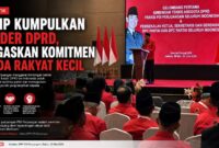 Ribuan kader PDI Perjuangan yang menjabat sebagai anggota DPRD dari berbagai daerah mengikuti Bimbingan Teknis (Bimtek) yang diselenggarakan DPP PDIP di Jakarta, Sabtu (30/5/2026). 