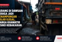 Aktivitas pemindahan solar secara manual menggunakan ember ditemukan di sebuah gudang di wilayah Dawuan, Cikampek, Karawang. Lokasi yang berada dekat permukiman warga memunculkan kekhawatiran terkait potensi kebakaran, ledakan, hingga pencemaran lingkungan.