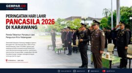 Pemerintah Kabupaten Karawang menggelar Upacara Peringatan Hari Lahir Pancasila 2026 di Plaza Pemda Karawang, Senin (1/6/2026). 