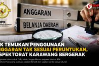 Temuan Badan Pemeriksa Keuangan (BPK) terhadap pengelolaan anggaran di Disdikpora Karawang Tahun Anggaran 2025 memicu langkah evaluasi dari Inspektorat Daerah. 